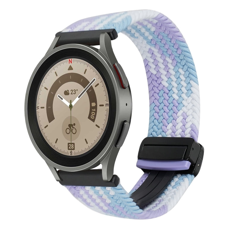 20mm Magnetic Buckle Braided Watch Strap, For Samsung Galaxy Watch 5 Pro, For Samsung Gear Sport