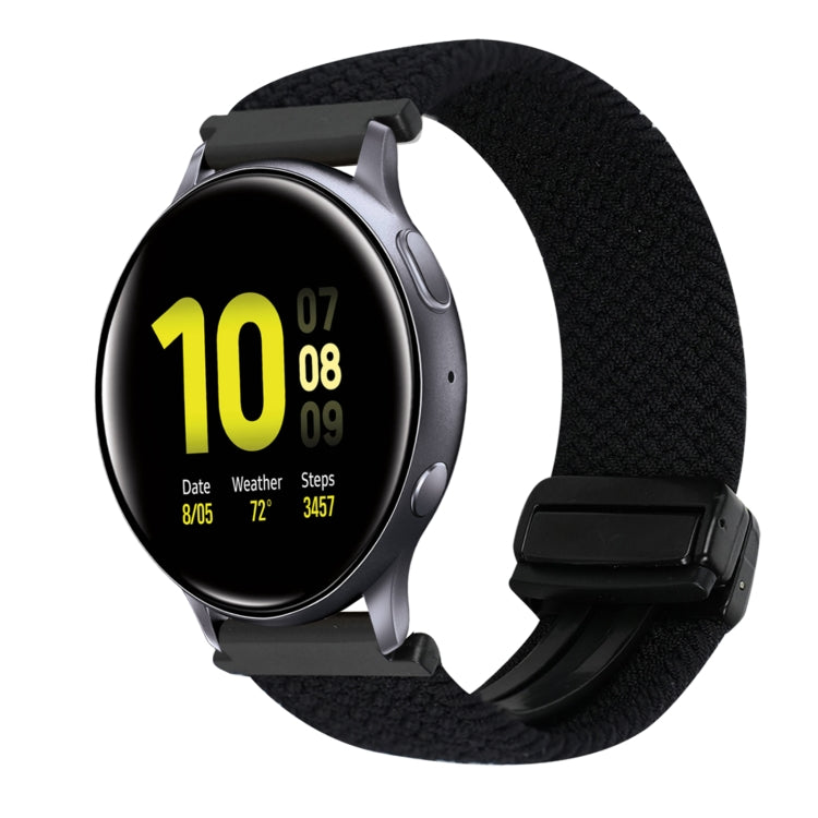 20mm Magnetic Buckle Braided Watch Strap, For Samsung Galaxy Watch Active 2, For Samsung Galaxy Watch 3 41mm