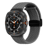 For Samsung Galaxy Watch Ultra 47mm Fold Magnetic Buckle Braided Watch Band