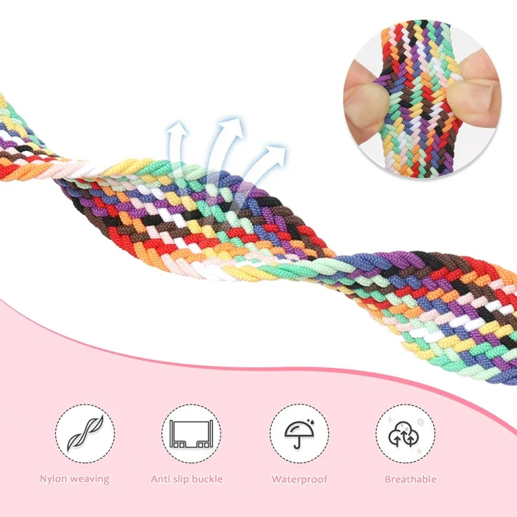 For Samsung Galaxy Watch Ultra 47mm Fold Magnetic Buckle Braided Watch Band