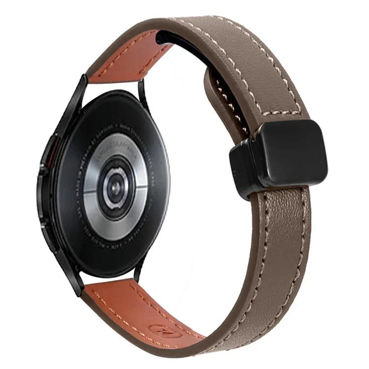 Slim Magnetic Buckle 20mm Microfiber Leather Watch Band, For Samsung Galaxy Watch 4  40 / 44mm, For Samsung Galaxy Watch 4 Classic 42 / 46mm