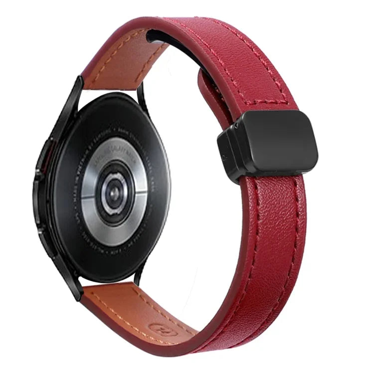Slim Magnetic Buckle 20mm Microfiber Leather Watch Band, For Samsung Galaxy Watch 4  40 / 44mm, For Samsung Galaxy Watch 4 Classic 42 / 46mm