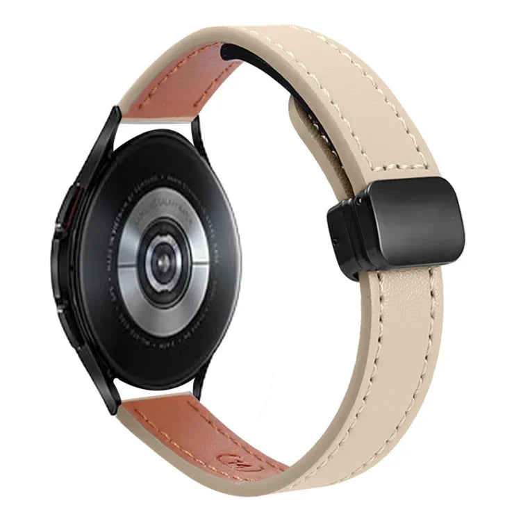 Slim Magnetic Buckle 20mm Microfiber Leather Watch Band, For Samsung Galaxy Watch 4  40 / 44mm, For Samsung Galaxy Watch 4 Classic 42 / 46mm