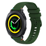 Wavy Dotted Stitched 20mm Silicone Watch Band, For Samsung Galaxy Gear Sport, For Samsung Galaxy Watch Active 2, For Samsung Galaxy Watch3 41mm, For Samsung Galaxy Watch Active