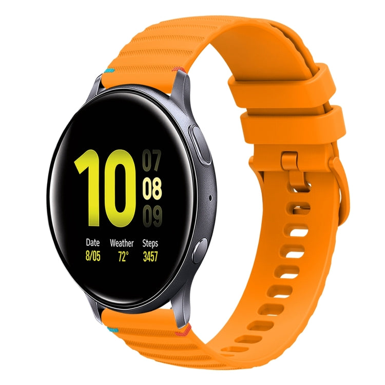 Wavy Dotted Stitched 20mm Silicone Watch Band, For Samsung Galaxy Gear Sport, For Samsung Galaxy Watch Active 2, For Samsung Galaxy Watch3 41mm, For Samsung Galaxy Watch Active