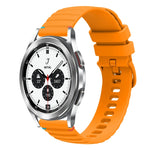 Wavy Dotted Stitched 20mm Silicone Watch Band, For Samsung Galaxy Watch 5 40 / 44mm, For Samsung Galaxy Watch 5 Pro 45mm, For Samsung Galaxy Watch 4 40 / 44mm, For Samsung Galaxy Watch 4 Classic 42 / 46mm