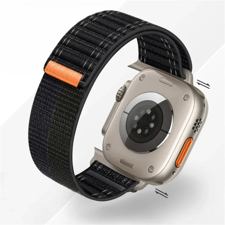 Sea Wave Nylon Hook and Loop Fastener Watch Band, For Apple Watch SE 2022 40mm, For Apple Watch SE 2022 44mm, For Apple Watch Series 7 41mm, For Apple Watch Series 7 45mm, For Apple Watch Series 6 40mm, For Apple Watch Series 6 44mm                    ...
