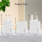 120W 3 PD Type-C Dual USB Multi Port Charger for Mobile Phones, UK Plug, UK Plug