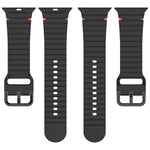 Wavy Grain Stitched Silicone Watch Band, For Apple Watch Series 9 41mm, For Apple Watch Ultra 49mm, For Apple Watch Series 8 41mm, For Apple Watch Series 8 45mm
