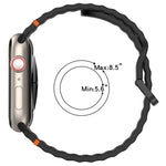 Wavy Grain Stitched Silicone Watch Band, For Apple Watch Series 9 41mm, For Apple Watch Ultra 49mm, For Apple Watch Series 8 41mm, For Apple Watch Series 8 45mm
