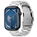 Three Beads Titanium Alloy Metal Watch Band, For Apple Watch Series 10 46mm, For Apple Watch Series 10 42mm, For Apple Watch SE 2023 44mm, For Apple Watch SE 2023 40mm, For Apple Watch Ultra 2 49mm, For Apple Watch Series 9 45mm                        ...