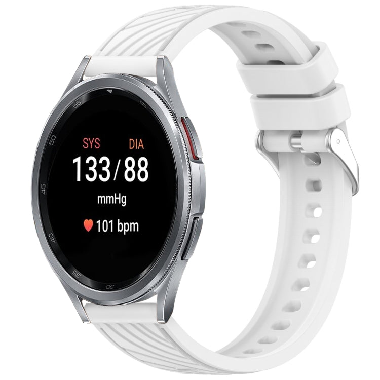 Stripe Texture Silicone 20mm Watch Band, For Samsung Galaxy Watch FE 40mm, For Samsung Galaxy Watch 7 44mm, For Samsung Galaxy Watch 7 40mm, For Samsung Galaxy Watch 6 Classic 47mm