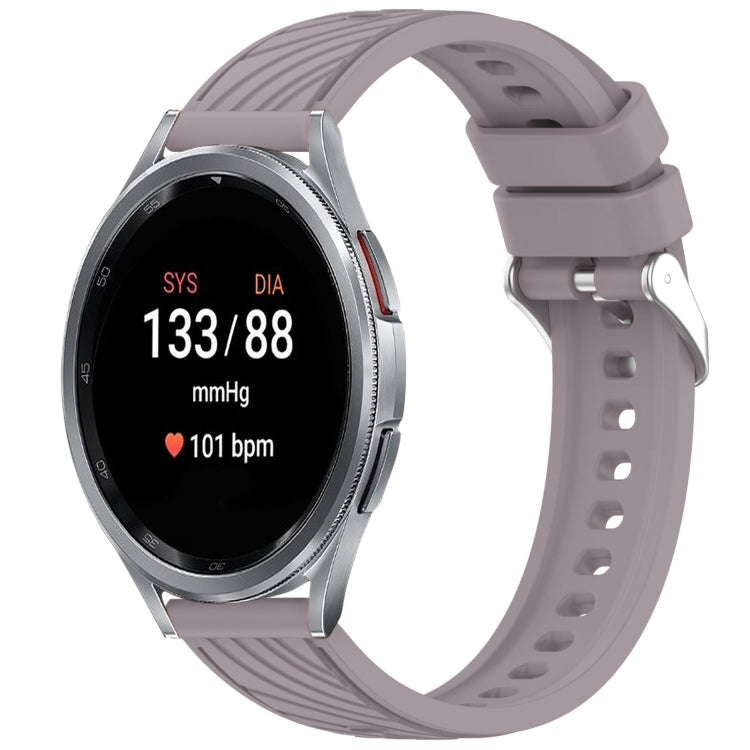 Stripe Texture Silicone 20mm Watch Band, For Samsung Galaxy Watch FE 40mm, For Samsung Galaxy Watch 7 44mm, For Samsung Galaxy Watch 7 40mm, For Samsung Galaxy Watch 6 Classic 47mm