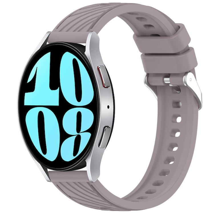 Stripe Texture Silicone 20mm Watch Band, For Samsung Galaxy Watch 6 44mm, For Samsung Galaxy Watch 6 40mm, For Samsung Galaxy Watch 6 Classic 43mm, For Samsung Galaxy Watch5 Pro Golf Edition