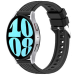 Stripe Texture Silicone 20mm Watch Band, For Samsung Galaxy Watch 6 44mm, For Samsung Galaxy Watch 6 40mm, For Samsung Galaxy Watch 6 Classic 43mm, For Samsung Galaxy Watch5 Pro Golf Edition