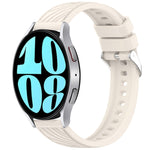 Stripe Texture Silicone 20mm Watch Band, For Samsung Galaxy Watch 6 44mm, For Samsung Galaxy Watch 6 40mm, For Samsung Galaxy Watch 6 Classic 43mm, For Samsung Galaxy Watch5 Pro Golf Edition