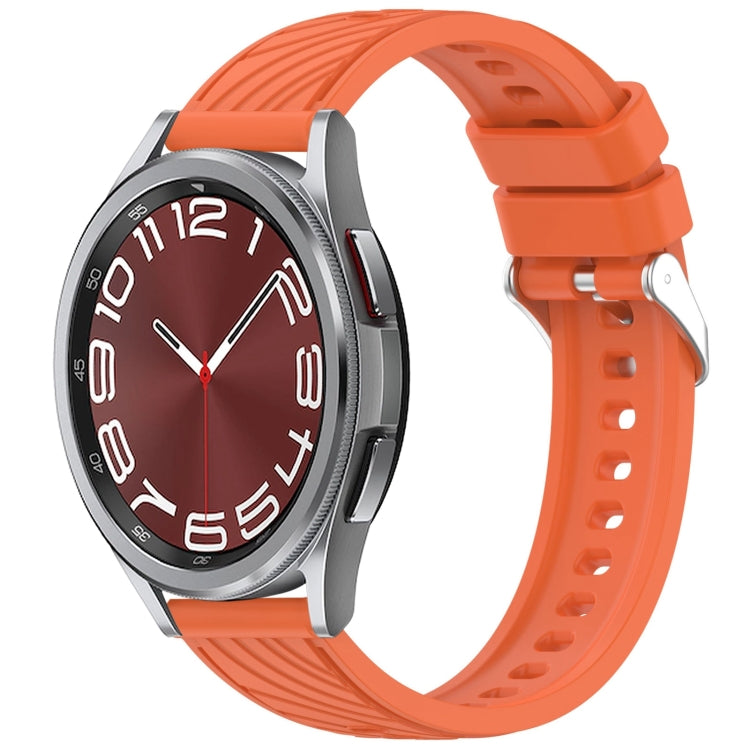 Stripe Texture Silicone 20mm Watch Band, For Samsung Galaxy Watch FE 40mm, For Samsung Galaxy Watch 7 44mm, For Samsung Galaxy Watch 7 40mm, For Samsung Galaxy Watch 6 Classic 47mm