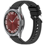 Stripe Texture Silicone 20mm Watch Band, For Samsung Galaxy Watch FE 40mm, For Samsung Galaxy Watch 7 44mm, For Samsung Galaxy Watch 7 40mm, For Samsung Galaxy Watch 6 Classic 47mm