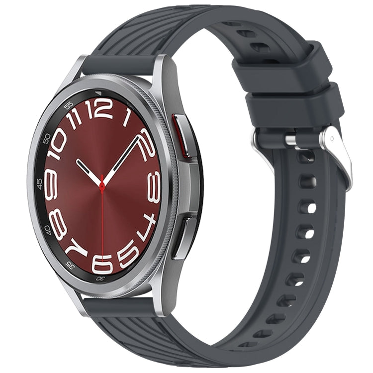 Stripe Texture Silicone 20mm Watch Band, For Samsung Galaxy Watch FE 40mm, For Samsung Galaxy Watch 7 44mm, For Samsung Galaxy Watch 7 40mm, For Samsung Galaxy Watch 6 Classic 47mm
