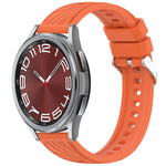 Stripe Texture Silicone 20mm Watch Band, For Samsung Galaxy Watch 6 44mm, For Samsung Galaxy Watch 6 40mm, For Samsung Galaxy Watch 6 Classic 43mm, For Samsung Galaxy Watch5 Pro Golf Edition