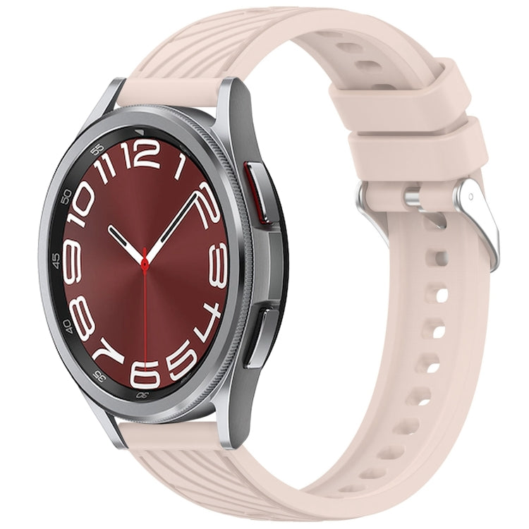Stripe Texture Silicone 20mm Watch Band, For Samsung Galaxy Watch 6 44mm, For Samsung Galaxy Watch 6 40mm, For Samsung Galaxy Watch 6 Classic 43mm, For Samsung Galaxy Watch5 Pro Golf Edition