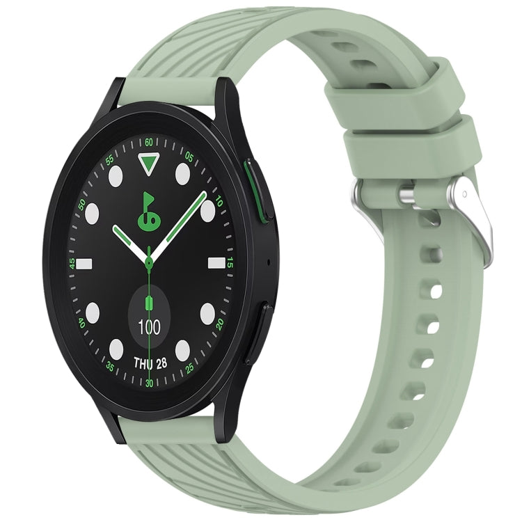 Stripe Texture Silicone 20mm Watch Band, For Samsung Galaxy Watch 6 44mm, For Samsung Galaxy Watch 6 40mm, For Samsung Galaxy Watch 6 Classic 43mm, For Samsung Galaxy Watch5 Pro Golf Edition
