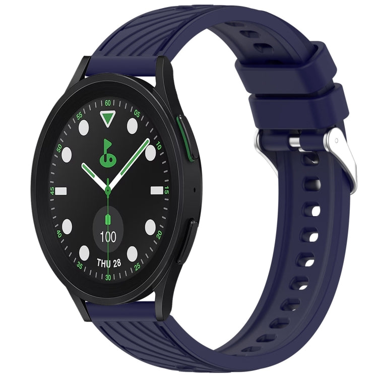 Stripe Texture Silicone 20mm Watch Band, For Samsung Galaxy Watch 6 44mm, For Samsung Galaxy Watch 6 40mm, For Samsung Galaxy Watch 6 Classic 43mm, For Samsung Galaxy Watch5 Pro Golf Edition