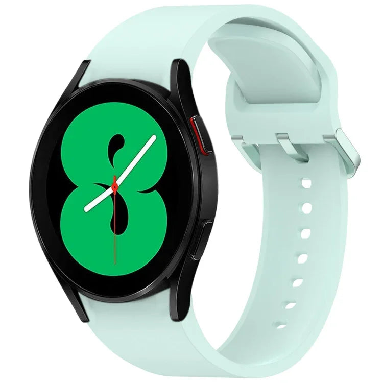 Solid Color Colorful Buckle Quick Release Silicone Watch Band, For Samsung Galaxy Watch 5 40 / 44mm, For Samsung Galaxy Watch 5 Pro, For Samsung Galaxy Watch 4 40 / 44mm, For Samsung Galaxy Watch 4 Classic 46 / 42mm