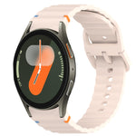 Wavy Grain Stitched Quick Release Silicone Watch Band, For Samsung Galaxy Watch FE 40mm, For Samsung Galaxy Watch 7 44mm, For Samsung Galaxy Watch 7 40mm, For Samsung Galaxy Watch 6 Classic 47mm