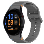 Wavy Grain Stitched Quick Release Silicone Watch Band, For Samsung Galaxy Watch FE 40mm, For Samsung Galaxy Watch 7 44mm, For Samsung Galaxy Watch 7 40mm, For Samsung Galaxy Watch 6 Classic 47mm