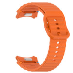 Wavy Grain Stitched Quick Release Silicone Watch Band, For Samsung Galaxy Watch 6 44mm, For Samsung Galaxy Watch 6 40mm, For Samsung Galaxy Watch 6 Classic 43mm, For Samsung Galaxy Watch 5 Pro Golf Edition