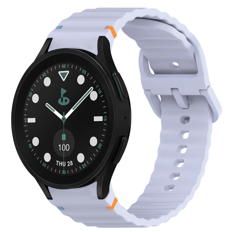 Wavy Grain Stitched Quick Release Silicone Watch Band, For Samsung Galaxy Watch 5 Golf Edition, For Samsung Galaxy Watch 5  44mm, For Samsung Galaxy Watch 5 Pro  45mm, For Samsung Galaxy Watch 5  40mm