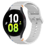 Wavy Grain Stitched Quick Release Silicone Watch Band, For Samsung Galaxy Watch 5 Golf Edition, For Samsung Galaxy Watch 5  44mm, For Samsung Galaxy Watch 5 Pro  45mm, For Samsung Galaxy Watch 5  40mm