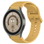 Wavy Grain Stitched Quick Release Silicone Watch Band, For Samsung Galaxy Watch 5 Golf Edition, For Samsung Galaxy Watch 5  44mm, For Samsung Galaxy Watch 5 Pro  45mm, For Samsung Galaxy Watch 5  40mm