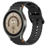 Wavy Grain Stitched Quick Release Silicone Watch Band, For Samsung Galaxy Watch 5 Golf Edition, For Samsung Galaxy Watch 5  44mm, For Samsung Galaxy Watch 5 Pro  45mm, For Samsung Galaxy Watch 5  40mm