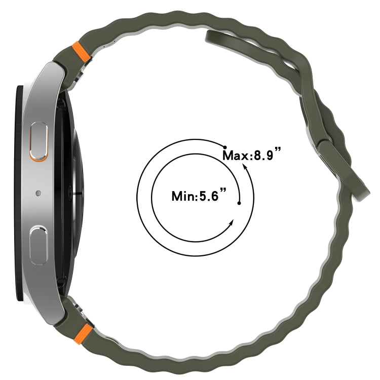 Wavy Grain Stitched Quick Release Silicone Watch Band, For Samsung Galaxy Watch 5 Golf Edition, For Samsung Galaxy Watch 5  44mm, For Samsung Galaxy Watch 5 Pro  45mm, For Samsung Galaxy Watch 5  40mm