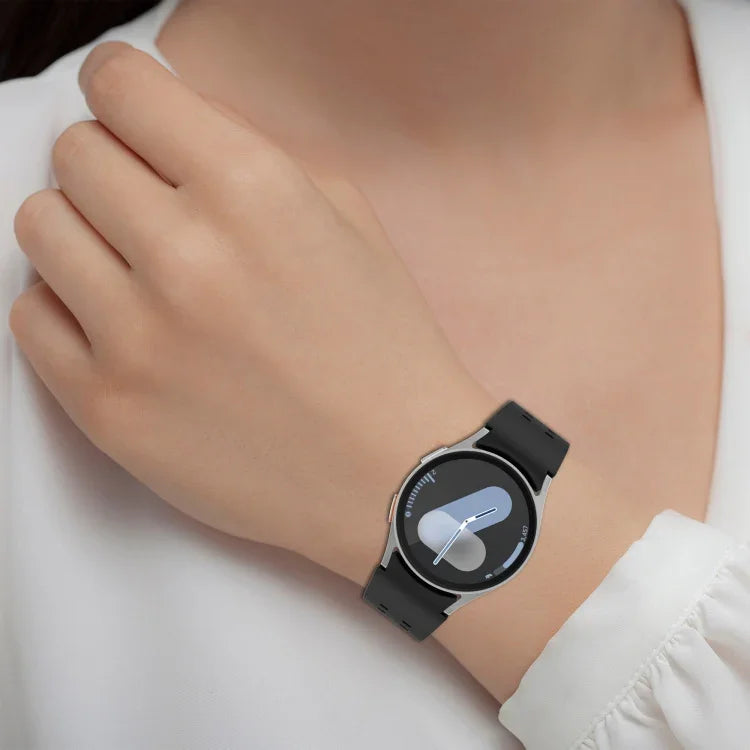Diplopore Button Quick Release Silicone Watch Band, For Samsung Galaxy Watch 4 40 / 44mm, For Samsung Galaxy Watch 4 Classic 42 / 46mm