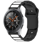 Two Color I-Shaped Silicone Watch Band, For Samsung Galaxy Watch 20mm, For Samsung Galaxy Watch 22mm