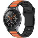 Two Color I-Shaped Silicone Watch Band, For Samsung Galaxy Watch 20mm, For Samsung Galaxy Watch 22mm