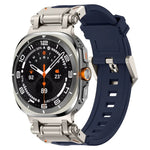 Titanium Connector Quick Release Silicone Watch Band, For Samsung Galaxy Watch Ultra 47mm / Ultra 2025
