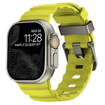 Wild Path Grey Buckle Thickened Silicone Watch Band, For Apple Watch 46mm / 49mm / 45mm / 44mm