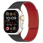 Litchi Texture Magnetic Silicone Watch Band, For Apple Watch 46mm / 49mm / 45mm / 44mm, For Apple Watch 42mm / 41mm / 40mm / 38mm