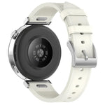 Press Button 22mm Leather Watch Band, For Samsung Galaxy Watch3 45mm