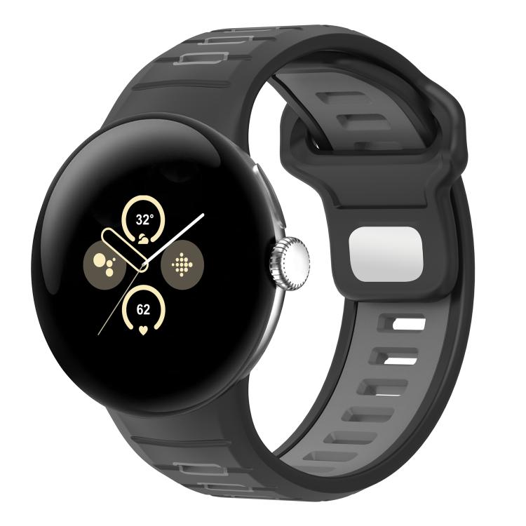 Two Color Reverse Buckle Silicone Watch Band, For Google Pixel Watch 4 / Watch 3 45mm
