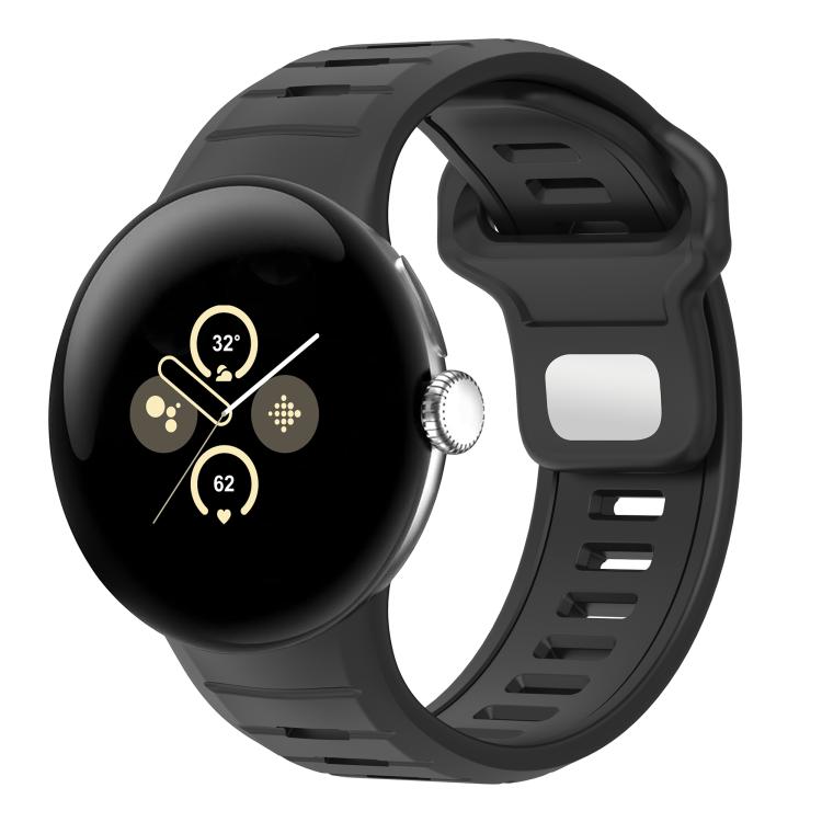 Two Color Reverse Buckle Silicone Watch Band, For Google Pixel Watch 4 / Watch 3 45mm