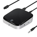 2 in 1 Fiber Optic Bluetooth 5.0 Audio Receiver/Transmitter, black