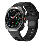 Horizontal Stripes Reverse Buckle Silicone Watch Band, For Samsung Galaxy Watch Ultra 47mm / Ultra 2025