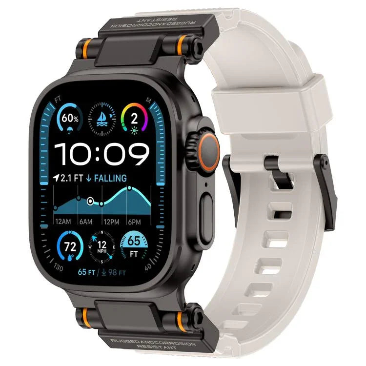 Kalebol Outdoor Explorer Metal Connector TPU Watch Band, For Apple Watch 46mm / 49mm / 45mm / 44mm