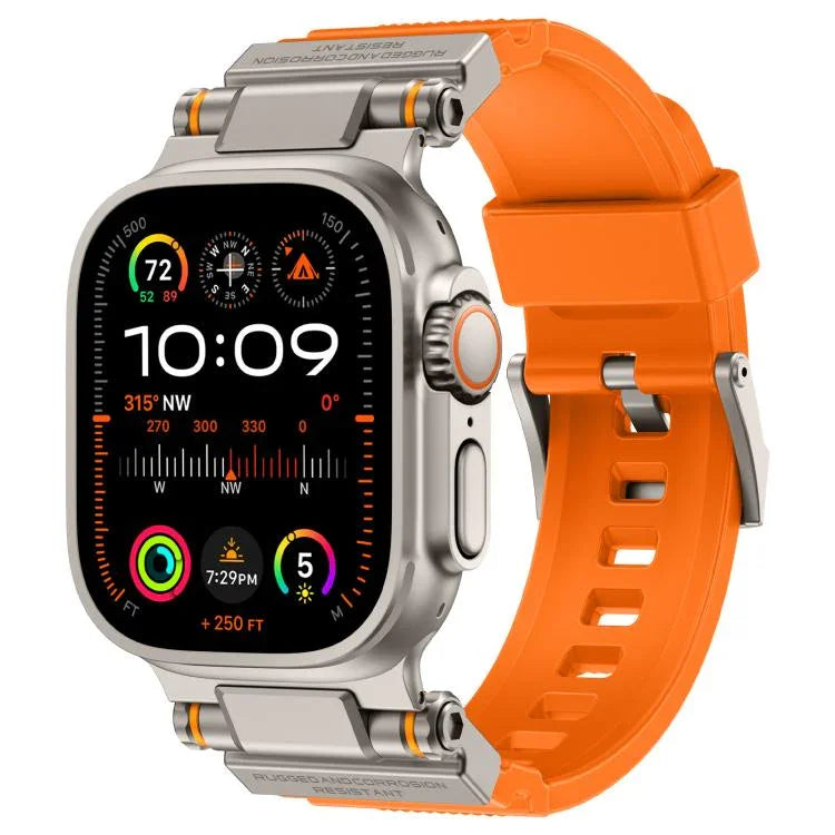 Kalebol Outdoor Explorer Metal Connector TPU Watch Band, For Apple Watch 46mm / 49mm / 45mm / 44mm