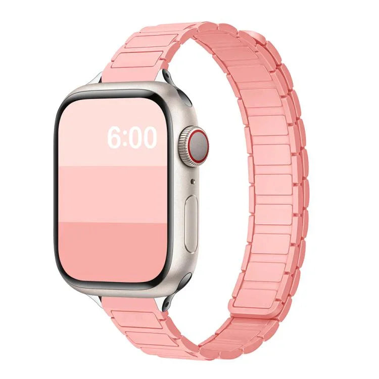 Tri-beads I-shaped Slim Magnetic Silicone Watch Band, For Apple Watch 46mm / 49mm / 45mm / 44mm, For Apple Watch 42mm / 41mm / 40mm / 38mm